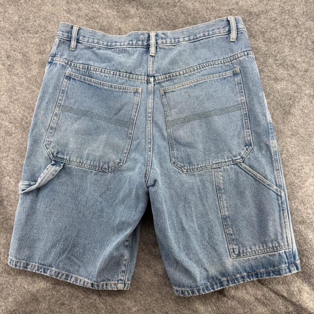 Cool Blues Carpenter Shorts Mens 38 Light Wash Denim Utility Workwear Pocket